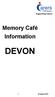 ! Supporting Carers. Memory Café Information DEVON