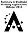 Summary of Finalised Planning Applications October 2014