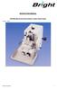 INSTRUCTION MANUAL 5040 Wax Microtome/Quick Release Feather Blade Holder
