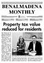 Property tax value reduced for residents