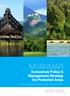 MYANMAR. Ecotourism Policy & Management Strategy for Protected Areas Annex I Designated Ecotourism Sites: A STATUS REPORT