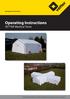Operating Instructions VETTER Medical Tents