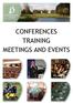 CONFERENCES TRAINING MEETINGS AND EVENTS