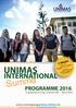 UNIMAS INTERNATIONAL. Su PROGRAMME Experiencing Sarawak - Borneo