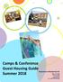 Camps & Conference Guest Housing Guide Summer Department of Residential Life