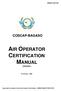 AIR OPERATOR CERTIFICATION MANUAL (GENERIC) COSCAP-BAGASO INSERT DOC NO 1ST EDITION 2009