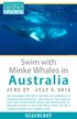 Australia. Minke Whales in. Swim with. June 27 - July 5, Seacology SEACOLOGY