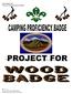 Wood Badge Part II Project on Camping Proficiency Badge