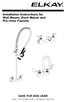 Installation Instructions for Wall Mount, Deck Mount and Pre-rinse Faucets