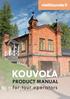KOUVOLA PRODUCT MANUAL