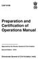 Preparation and Certification of Operations Manual