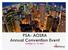 PSA- AOSRA Annual Convention Event. October 16 19, 2017