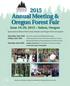 Annual Meeting & Oregon Forest Fair