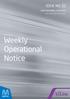 Weekly Operational Notice