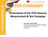 ITER ITINERARY. Presentation of the ITER Itinerary Measurement & Test Campaign