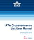 IATA Cross-reference List User Manual Effective Sep 2015