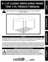 8 x 12 CLASSIC SERIES GABLE FRAME TENT 1 PC. PRODUCT MANUAL