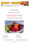 2018 Festival Feast of the Senses. Information Pack. 22 March to 27 March 2018