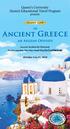Ancient Greece. Queen s University Alumni Educational Travel Program SAVINGS. an Aegean Odyssey. October 4 to 12, presents
