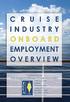 CRUISE INDUSTRY ONBOARD EMPLOYMENT OVERVIEW