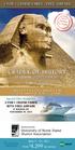 CRADLE OF HISTORY. Luxury Cruise 2-FOR-1 CRUISE FARES FREE AIRFARE FEATURING EGYPT & ISRAEL
