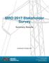 MRO 2017 Stakeholder Survey