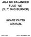 AGA GC BALANCED FLUE - UK (S.I.T. GAS BURNER) SPARE PARTS MANUAL