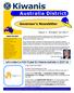 Australia District. Governor s Newsletter. Let s make it a HIGH 5 year for Kiwanis Australia in new clubs in the District