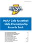 IHSAA Girls Basketball State Championship Records Book