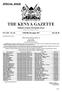 THE KENYA GAZETTE. Published by Authority of the Republic of Kenya. (Registered as a Newspaper at the G.P.O.)