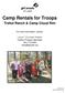 Camp Rentals for Troops