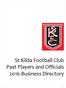 St Kilda Football Club Past Players and Officials 2016 Business Directory