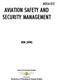 AVIATION SAFETY AND SECURITY MANAGEMENT