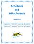 Schedules and Attachments