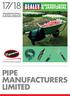 PIPE MANUFACTURERS LIMITED