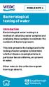 Bacteriological testing of water