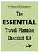 The Moms At Odds present. The ESSENTIAL. Travel Planning Checklist Kit