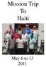 Mission Trip To Haiti