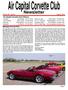Newsletter. Air Capital Corvette Club Officers: Message from the Prez... Volume 46 - Issue 8 August, Page 1