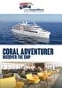 Coral Adventurer. discover the ship