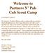 Welcome to Partners N Pals Cub Scout Camp
