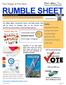 RUMBLE SHEET. View the Rumble Sheet online:     Community Centre. Details on Pg.