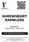 SHREWSBURY RAMBLERS. Newsletter March June