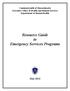 Resource Guide to Emergency Services Programs