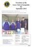 Newsletter of the Lions Club of Gungahlin Inc September 2014