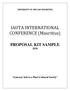 IAUTA INTERNATIONAL CONFERENCE (Mauritius)