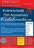 It s time to book! 75th Anniversary