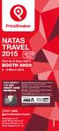 NATAS TRAVEL Visit Expo Hall 8 BOOTH 8H March 2015 FOR ANZ CREDIT CARD MEMBERS