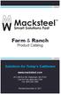 Macksteel. Smart Solutions Fast. Product Catalog. Solutions for Today s Cattlemen.