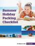 Summer Holiday Packing Checklist
